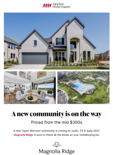 A New Community Is Coming Soon To Justin, TX! Magnolia Ridge
