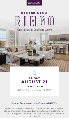 Blueprints & Bingo at Overland Grove &mdash; Save Your Spot!