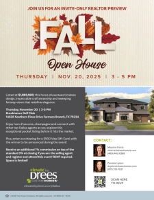 Drees Custom Homes Elevate Fall Open House This Thursday