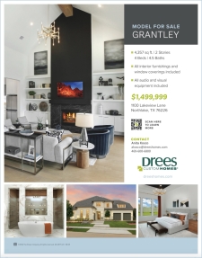 Drees Furnished Model Home for Sale in Harvest in Argyle!