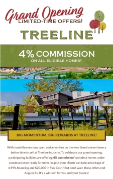 Earn 4% Commission + Big Buyer Incentives at Treeline