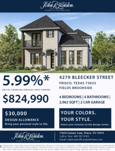 Fields Brookside Home From the Low $800's