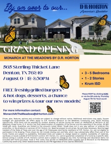Fly Over to the Monarch at the Meadow Grand Opening! 🦋