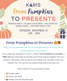 Free Family Fun in Crowley! 🎃🎁 From Pumpkins to Presents at Karis