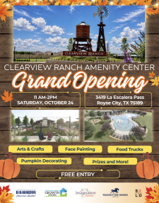 Join Us for the Clearview Ranch Amenity Center Grand Opening