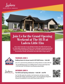 Join Us for the Grand Opening of The HUB at Ladera Little Elm