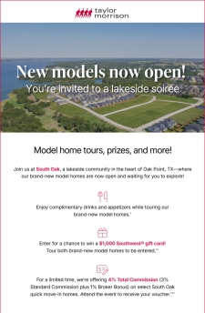 Join us for prizes, new model homes, and lakeside living!