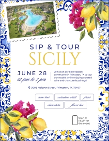 Join us to Sip & Tour Sicily in Princeton, TX!
