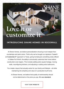 Love It or Customize It&mdash;Now in Rockwall