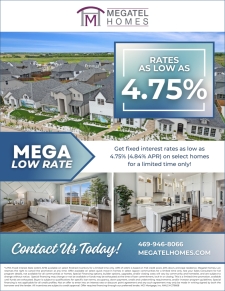 MEGA LOW RATE – Get rates as low as 4.75% on select homes!