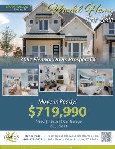 Model Home for Sale in Prosper