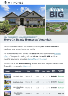 Move-In Ready Homes and Biggest Offers of the Year in Royse City
