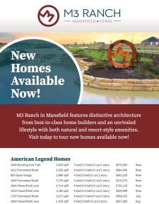 New Homes Now Available at M3 Ranch in Mansfield