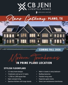 New Townhomes Coming Soon to Plano!