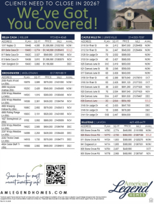 October 2026 Inventory - American Legend Homes