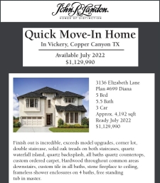 Quick Move In Home in Vickery!