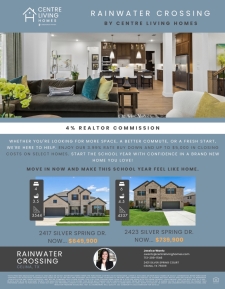 Rainwater Crossing by Centre Living Homes: New Incentives!