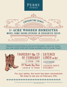 Rescheduled Event tomorrow: Enchanted Creek Grand Opening in Lucas