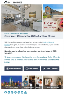 Seasonal Savings on Quick Move-In Homes for Your Clients