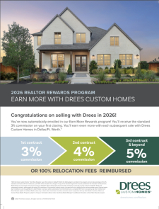 Sell More. Earn More. Up to 5% Commission with Drees.