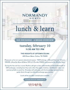 Strengthen Your 1031 Knowledge at Our Celina Lunch & Learn!