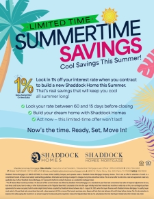 Summertime Savings: Lock in 1% Off Your Interest Rate