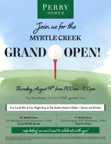 TEE OFF at Our Perry Homes Grand Opening in Waxahachie!