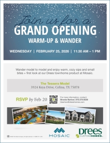 Tour. Sip. Sell. Mosaic Townhomes Are Here.