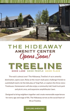 Treeline&rsquo;s Amenity Center Opens Soon!