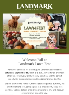 Welcome Fall at Landmark Lawn Fest