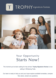 We're Officially Now Selling at Whitewing Trails!