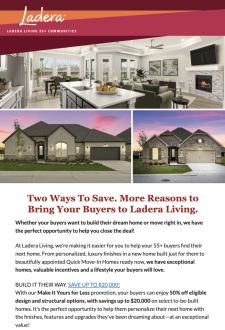 Your 55+ Buyers Have Options. You Earn 3%!