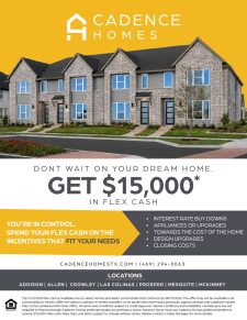 Your New Home, Your Way&mdash;with Up to $15,000 in Flex Cash