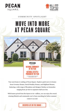 Your New Home is Waiting in Pecan Square