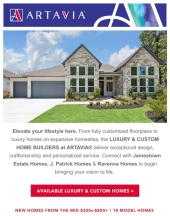 Luxury & Custom Home Builders at ARTAVIA