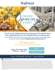 Brookewater Model Home Grand Opening