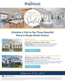Model Homes for Sale
