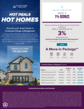 Hot Deals on Hot Homes in Creekland Village at Bridgeland