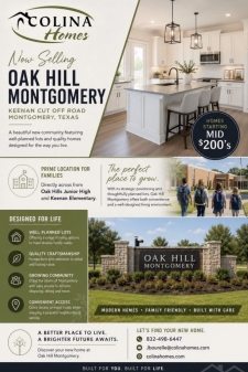 Now Selling in Oak Hill Montgomery!