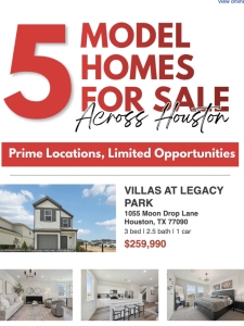 5 Model Homes For Sale!