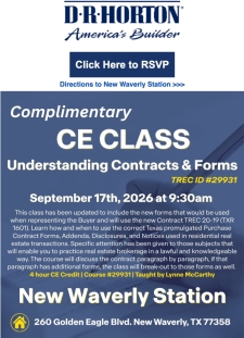 Complimentary CE Class & Lunch at New Waverly Station!