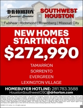 New Homes Available in Southwest Houston
