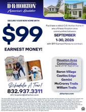 Secure your new home with $99 earnest money!