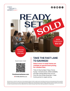 Ready, Set, SOLD! Special Event Pricing!