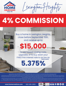 4% Commission + Buyer Incentives in Lexington Heights