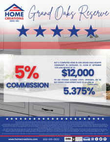 5% Commission + Buyer Incentives in Grand Oaks Reserve