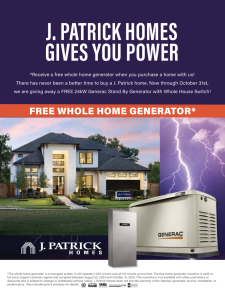 Free Whole Home Generator!