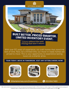 Built Better. Priced Smarter. Limited Inventory.