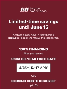 100% Financing in Select Communities