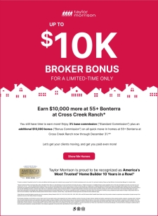 $10,000 bonus + 3% commission in Fulshear